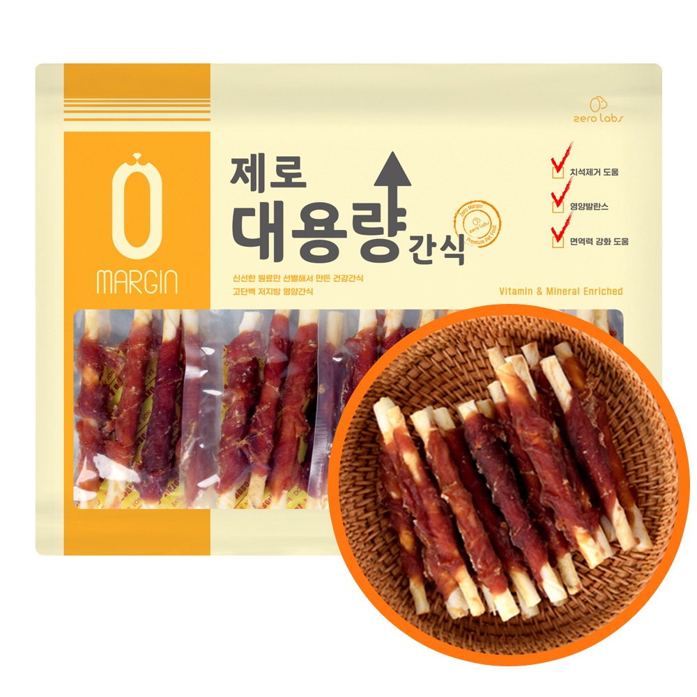 영마진 대용량 강아지간식 오리스틱 400g